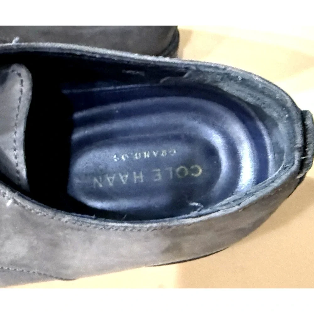 Cole Haan Grand OS Men's Shoes Gray Leather Lace Up Oxford Cap Toe Size‎ 8.5 M